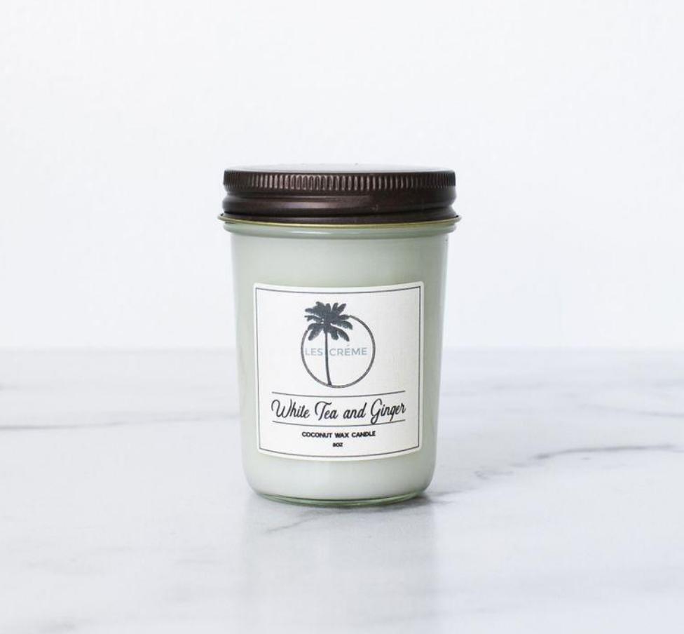 White Tea + Ginger Scent Coconut Wax Candle